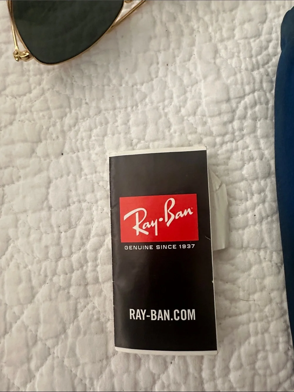 Ray-Ban Gold Junior Aviator Sunglasses with Dark Green Lenses